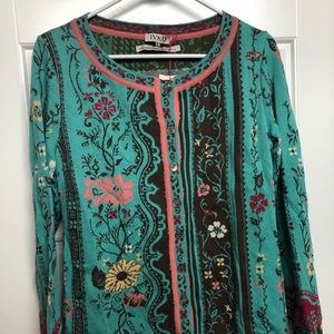 Serbian Floral Cotton Cardigan
